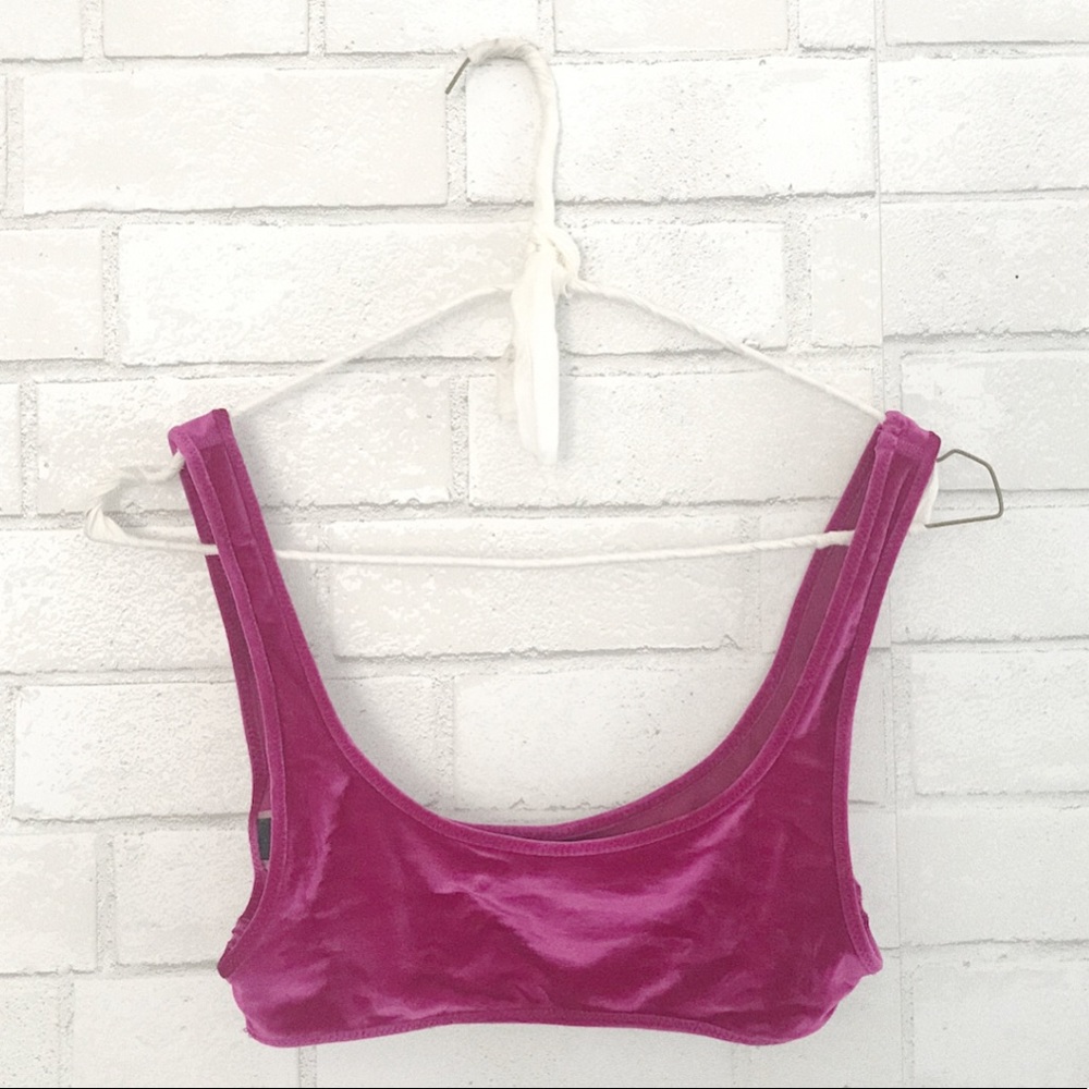 triangl velvet bikini top